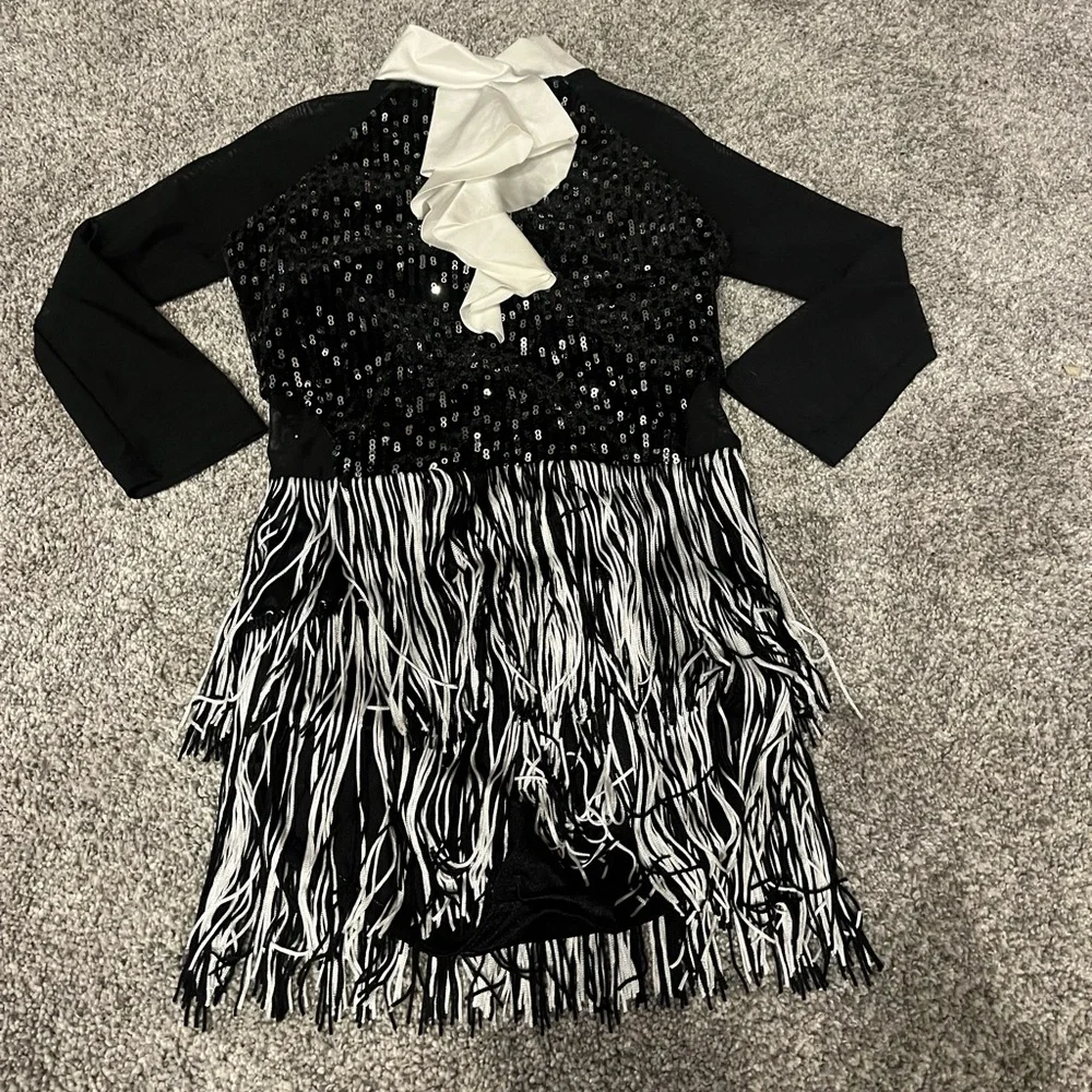 Weissman Black and White It’s Not Unusual kids size Large child Dance Costume